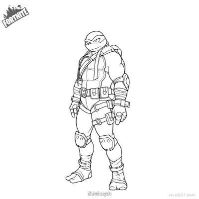 Free printable Michelangelo 1 Coloring Page - Free PDF Printable Fortnite Coloring Sheets coloring page